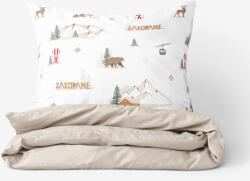 Goldea lenjerie de pat din 100% bumbac duo - zakopane cu latte 200 x 220 și 2buc 50 x 70 cm Lenjerie de pat