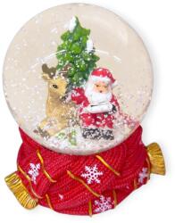  Varázslatos karácsonyi hógömb Mikulással és szarvassal - 15 cm (1197559)