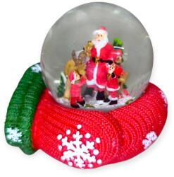  Télvarázs - karácsonyi hógömb Mikulás kesztyűben 9 cm (1142733)