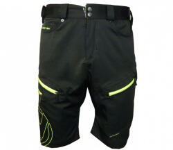HAVEN Rövid kerékpáros nadrág kantár nélkül - NAVAHO SLIMFIT - fekete/zöld - holokolo - 28 890 Ft