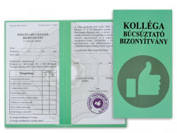  Kolléga Búcsúztató Bizonyítvány - A legvidámabb búcsúajándék! (CQ04425)