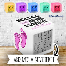 Time4Gift Egyedi Nevekkel - Boldog első lányos apák napját ébresztő óra