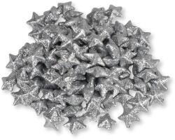 Polisztirol csillag kicsi csillámos - EZÜST