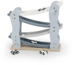 Label Label Label-Label fából készült versenypálya kék színben - fajáték