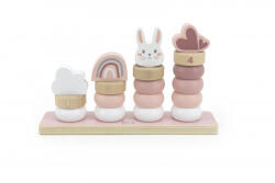 Label Label Label-label - fa ferde toronyépítő rózsaszín - fajáték