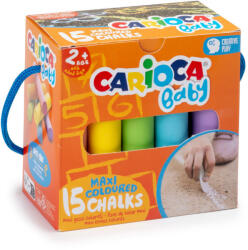 CARIOCA baby - Maxi kimosható aszfaltkréta - 15 db-os készlet