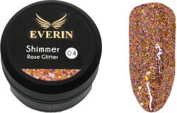 Everin Gel Color Shimmer Rose Glitter EVERIN 5ml - 04 | Gel Cupru Rose cu Sclipici pentru Manichiură Profesională (SRG-04)