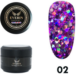 Everin Gel Violet cu Paiete Holografice Everin Twinkle 02 5g (TE02)