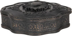 Clayre & Eef Caseta bijuterii polirasina neagra 12x11x4 cm (6PR5294)
