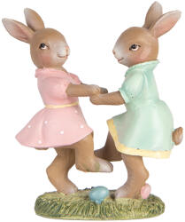Clayre & Eef Figurina Iepurasi Paste polirasina multicolora 8x3x8 cm (6PR5437)
