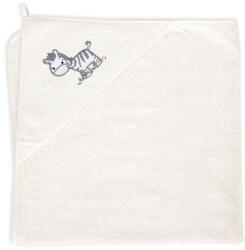 Ceba Baby Prosop Baie cu Gluga Copii, 100%Bumbac, 460g m2, Moale, Absorbant, Ceba Baby 100x100cm, zebra, alb, 815-302-632 (815-302-632)