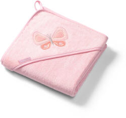 Babyono Prosop Bebe din Fibra de Bambus cu Gluga Babyono 100x100 cm ROZ 346 04 Prosop Baita Nou-Nascut si Copii (346/04)