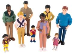 Miniland Set de 9 figurine Familia cu rol didactic (ML27390) Figurina