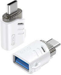 XO NB256B USB-A - USB-C adapter - fehér