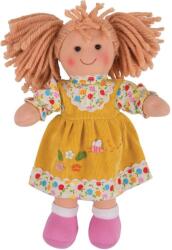 Bigjigs Toys Мека кукла Bigjigs - Дейзи, с жълта рокличка, 28 cm (BJD002)