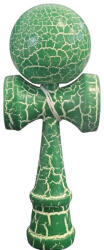Flippy Kendama X Originala, Profesionala, Flippy, Kendama Cracked, din Lemn, 18 cm, Verde Alb (teo-163296)