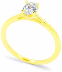 White & Black Labor ovális gyémánt eljegyzési gyűrű - 0, 56 karát - IGI (AU13956)