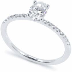 White & Black Labor ovális gyémánt eljegyzési gyűrű - Celeste - 0, 6 karát - IGI (AU13957)