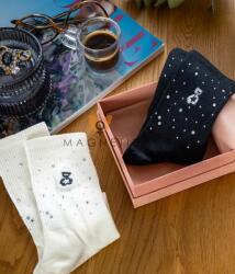 Magnetis zokni YN5036 strassz/mackó