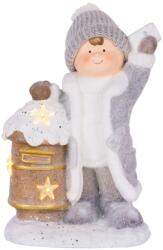 MagicHome MagicHome karácsonyi dekoráció, Kisfiú postaládával, 1 LED, 3x AA, 33 x 23 x 45 cm (ST8090925)