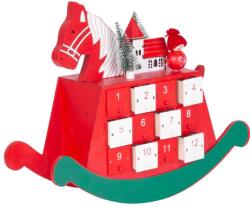 MagicHome MagicHome karácsonyi dekoráció, Fa adventi naptár - lovacska, 2 LED, 2x AAA, 34, 5 x 12 x 28 cm (ST8091143)