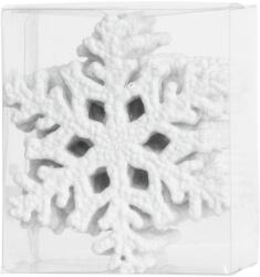 MagicHome MagicHome karácsonyi dísz, 12 db, hópehely, fehér, karácsonyfára, 10 cm (ST8091527)