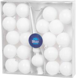 MagicHome MagicHome karácsonyi gömbök, készlet, 21 db, 6 cm, fehér, csúcs, karácsonyfára (ST8091058)
