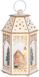 MagicHome MagicHome karácsonyi lámpa, Fa falu, 9 LED, meleg fehér szín, 16, 5 x 14 x 30 cm (ST8091485)