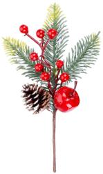 MagicHome MagicHome karácsonyi ág, almával és bogyókkal, 23 cm (ST8091547)