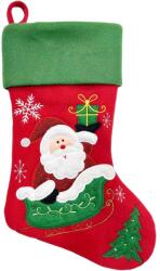 MagicHome MagicHome karácsonyi dekoráció, Zokni Mikulással, 41 cm (ST8091335)