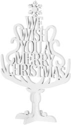 MagicHome MagicHome karácsonyi Woodeco dekoráció, Karácsonyfa szöveggel, csomag. 4 db, 15 x 22 cm (ST8090149)