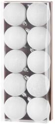 MagicHome MagicHome karácsonyi gömbök, 10 db, fehér, karácsonyfára, 6 cm (ST8091073)