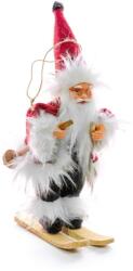 MagicHome MagicHome karácsonyi dekoráció, Mikulás sítalpon, felfüggeszthető, 18 cm (ST8090583)