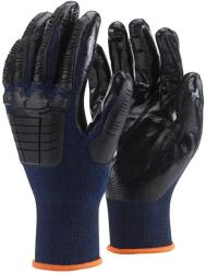 TOP SHIELD nitril/TPE védőkesztíű, csúszásmentes, gumírozott mandzsetta, protektor a kézfejen, fekete/kék 10 (HATOP_SHIELD-L)