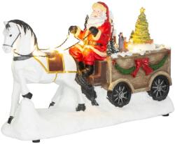 MagicHome MagicHome karácsonyi dekoráció, Mikulás lóval, LED, 3x AA, belső (ST8091496)