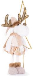 MagicHome MagicHome karácsonyi dekoráció, Rénszarvas őz tányéron, 50 cm világító/villogó, (ST8091025)