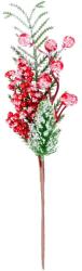 MagicHome MagicHome karácsonyi ág, bogyókkal, piros, fagy hatás, 29 cm (ST8091538)