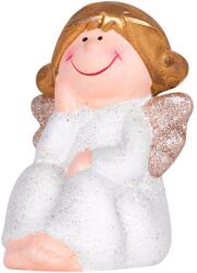 MagicHome MagicHome karácsonyi szobor, Ülő angyal, műgyanta, 6, 7 x 6, 2 x 11 cm (ST8090488)