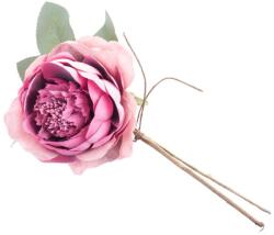 MagicHome virág, kivirult rózsa, sötét rózsaszín, szár, virágméret: 11 cm, virághossz: 22 cm, csomag (ST8090550)