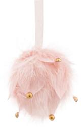 MagicHome MagicHome karácsonyi dekoráció, pelyhes gömb, rózsaszín, 10 x 10 x 9 cm (ST8091444)