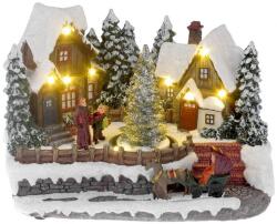 MagicHome MagicHome karácsonyi dekoráció, Karácsonyi falu, LED, 3x AA, belső (ST8091497)