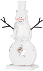 MagicHome MagicHome karácsonyi Woodeco dekoráció, Fehér hóember, csomag. 2 db, 10 x 20 cm (ST8090141)