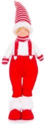 MagicHome MagicHome karácsonyi szobor, Fiú nadrágban, piros-fehér 17 x 13 x 48 cm (ST8091250)