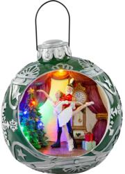 MagicHome MagicHome karácsonyi dekoráció, Hógömb balerina, 7 LED, színes, dallamokkal, 3x AA, belső, 30, 5 x 26 (ST8090890)