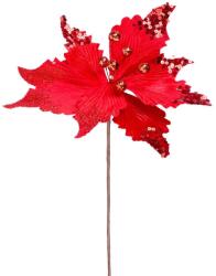 MagicHome MagicHome karácsonyi virág, Poinsettia, piros, szár, virágméret: 31 cm (ST8091543)