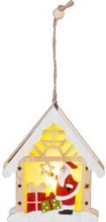 MagicHome MagicHome karácsonyi dekoráció, Mikulás házikóban, LED, felfüggeszthető, 12, 9 x 3 x 10, 4 cm (ST8091479)