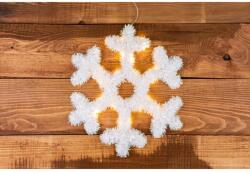 MagicHome MagicHome karácsonyi hópehely, 20 LED, meleg fehér, 2x AA + időzítő, 43 cm (ST8091487)