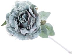 MagicHome virág, bazsarózsa levéllel, zöld, szár, virágméret: 12 cm, virághossz: 23 cm, 6db/csomag (ST8090522)