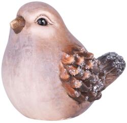 MagicHome MagicHome karácsonyi dekoráció, Barna madár, terrakotta, 10, 5 x 8 x 8, 5 cm (ST8091410)