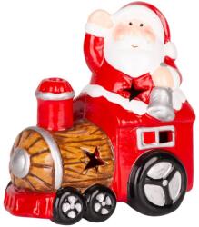 MagicHome MagicHome karácsonyi dekoráció, Mikulás vonattal, LED, terrakotta, 10, 3 x 6, 3 x 10, 7 cm (ST8091310)